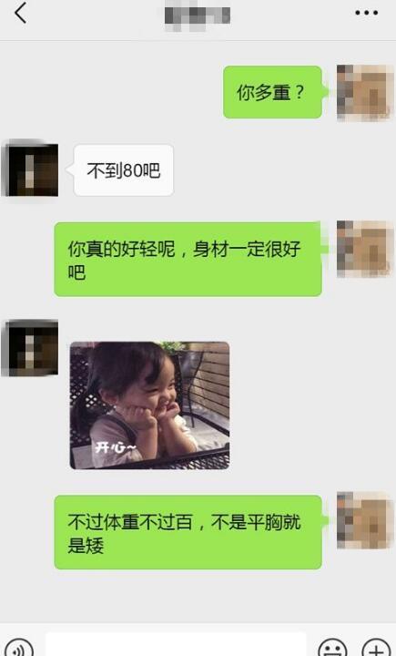 女生发愉快表情怎么回三