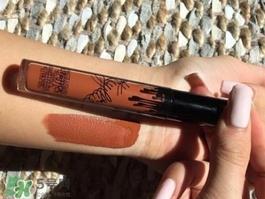 kylie cosmetics口红pumpkin色号试色