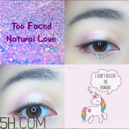 too faced natural love眼影盘试色_眼妆教程