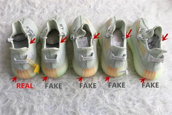 yeezy350亚洲限定真假对比 椰子350 hyperspace真假