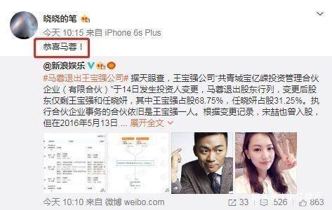 清理门户？马蓉退出王宝强公司，曾经接替宋哲成为投资人！