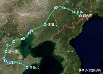 ​G1268次列车青岛北至延吉西，过天津、长春等