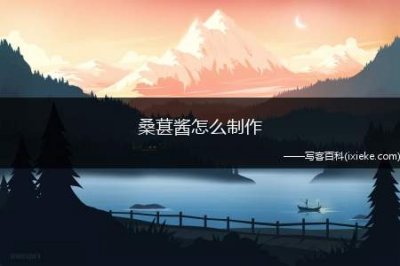 桑葚酱怎么制作(酸甜可口的桑葚酱怎么做)