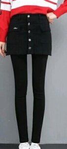 牛仔裙能穿黑打底吗(打底黑色裤怎么搭配裙子)